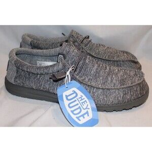 Hey Dude Men's Wally H2O Mix Sox Metal Casual Loafer Sneaker Gray